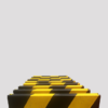 Concrete jersey barrier yellow with black size 2.5 X 2.5