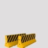 Concrete jersey barrier yellow with black