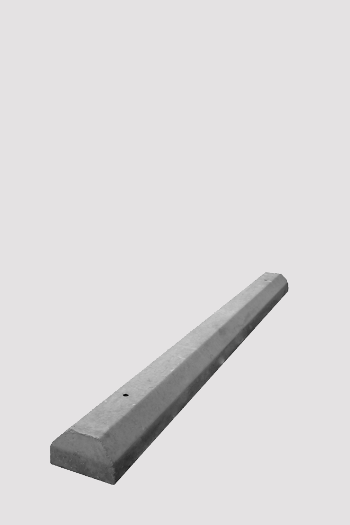 Gray concrete wheel stopper Length 1000 mm Width 200 mm Thickness 150 mm