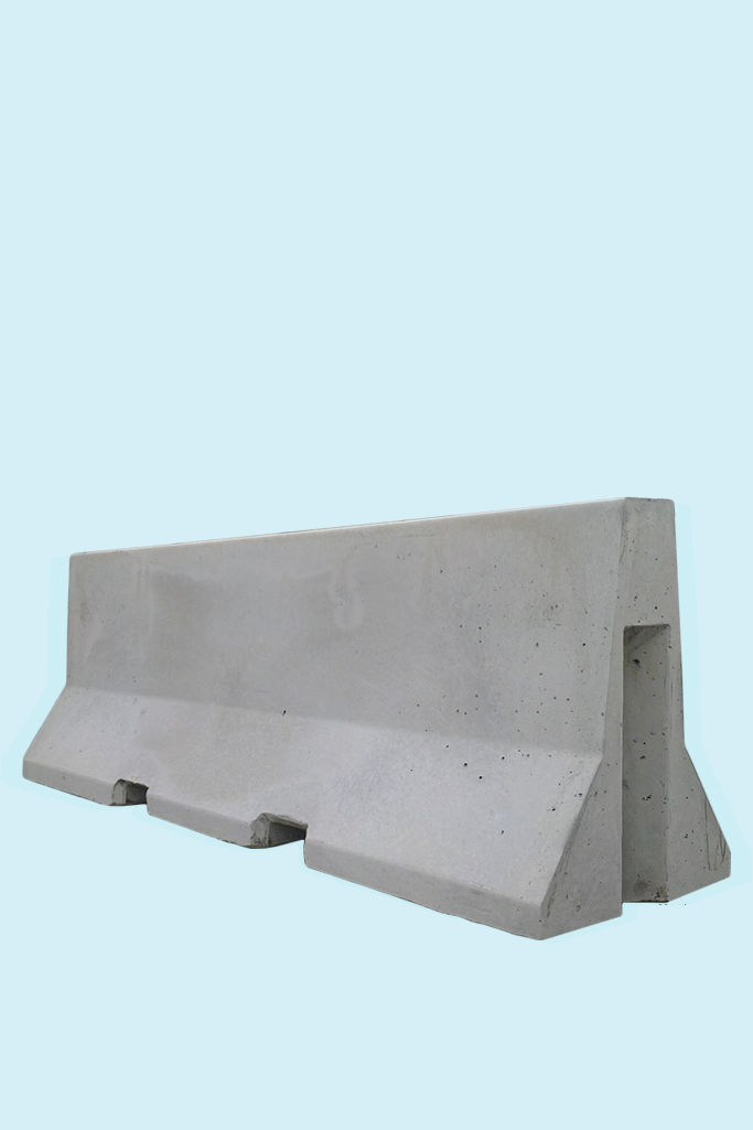 Gray Concrete Jersey Barrier Size 1 X 1.5